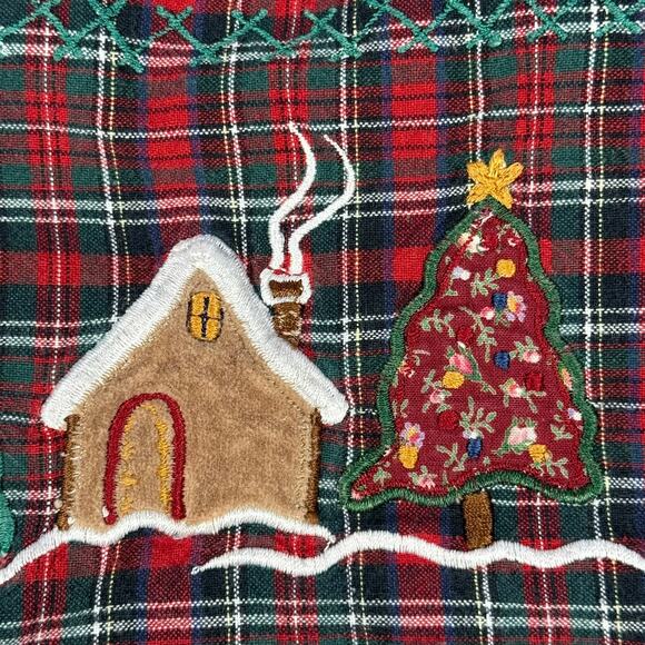 Vintage Christmas Gingerbread House Casey & Max Flannel Shirt - Picture 4 of 7